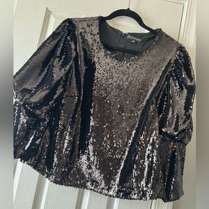 Women's Sequined black top